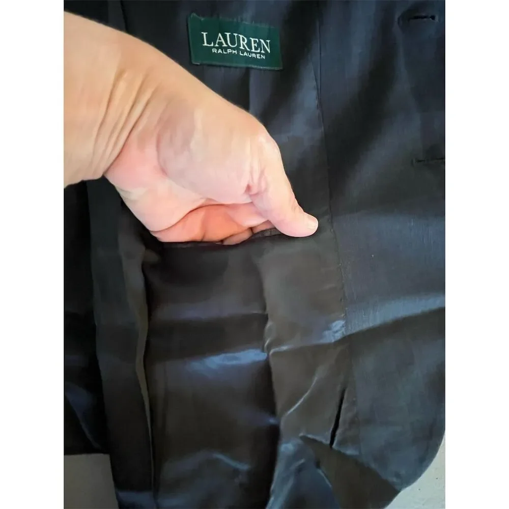 Lauren Ralph Lauren Men's‎ Gray Wool Blazer Size 44L Formal Two-Button